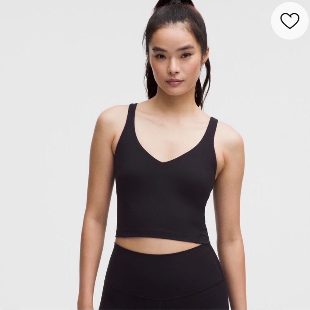 Lululemon black align crop tank top size 4